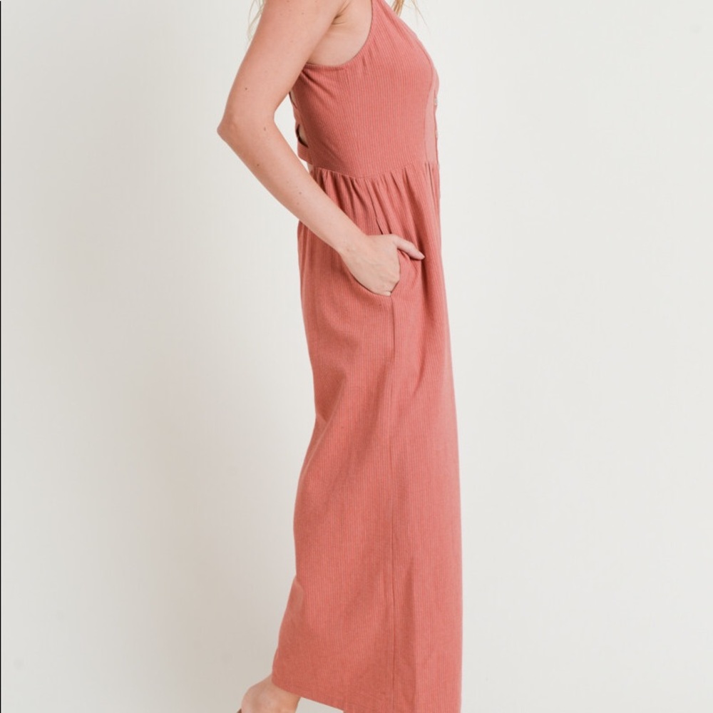 Armora’s | Pinstripe Criss Cross Back Jumpsuit 🌼 - Picture 4 of 7